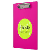 Tennisball individuelle Name & Text Klemmbrett (Links)