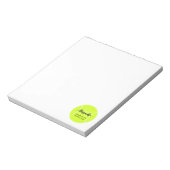 Tennisball individuelle Name & Text Notizblock (Rotiert)