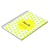 Tennisball individuelle Name & Text Notizblock (Linke Seite)