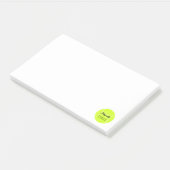 Tennisball individuelle Name & Text Post-it Klebezettel (angewinkelt)