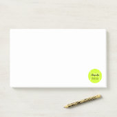 Tennisball individuelle Name & Text Post-it Klebezettel (Auf Schreibtisch)