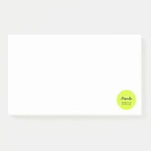 Tennisball individuelle Name & Text Post-it Klebezettel