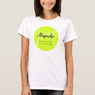 Tennisball individuelle Name & Text T-Shirt