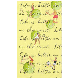 Tennisball ist besser auf dem Platz Tischdecke