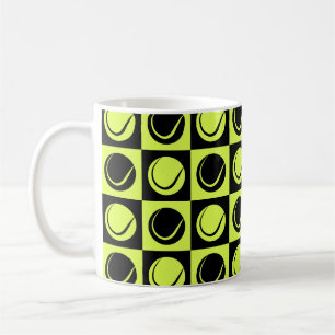 Tennisball Karomuster nahtlos Kaffeetasse
