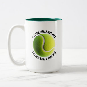 Tennisball & Kleiner Text HUNTER GRÜN 425ml Custom Zweifarbige Tasse