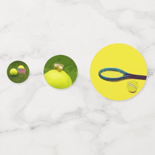 Tennisball Konfetti (Rückseiten)