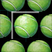 Tennisball-Kunst Stoff (Kachel)