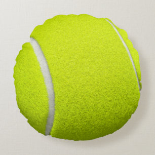 Tennisball-lustiger Blick Rundes Kissen