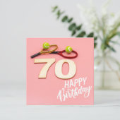 Tennisball mit 70. Geburtstag mit Liebe (Stehend Vorderseite)