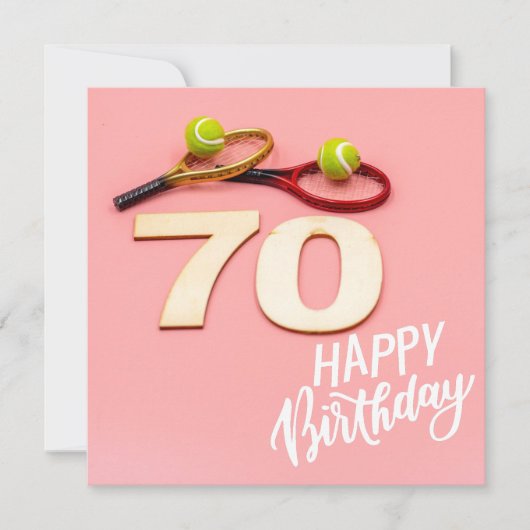 Tennisball mit 70. Geburtstag mit Liebe (Vorderseite)