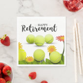 Tennisball mit Blume für Spielerrennen Serviette (Beispiel)