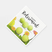 Tennisball mit Blume für Spielerrennen Serviette (Ecke)