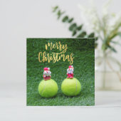 Tennisball mit dem Weihnachtsmann (Stehend Vorderseite)