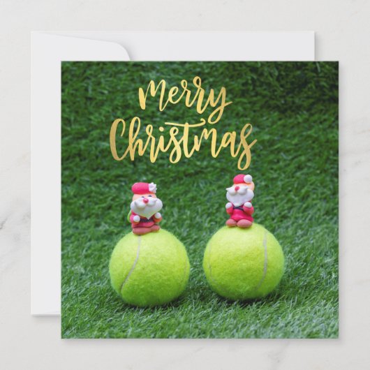 Tennisball mit dem Weihnachtsmann (Vorderseite)
