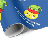 Tennisball mit Elf, Weihnachten eines Kleinkindes Geschenkpapier (Rolleneckpunkt)