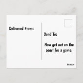 Tennisball mit Geburtstagsfeier Postkarte (Rückseite)