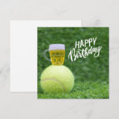 Tennisball mit Happy Birthday mit Liebe (Vorne/Hinten)