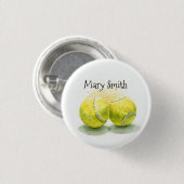 Tennisball mit Ihrem Namen Button (Vorne & Hinten)