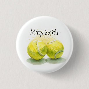 Tennisball mit Ihrem Namen Button