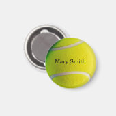 Tennisball mit Ihrem Namen Magnet (Vorderseite/Rückseite)