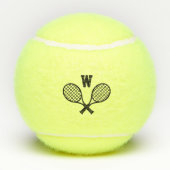 Tennisball mit Initial und Rackets Tennisbälle (Rückseite)