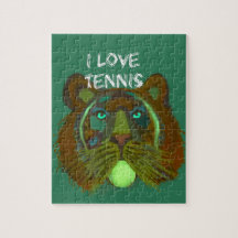 Tennisball mit Löwe