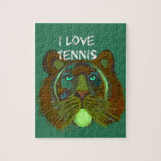 Tennisball mit Löwe Puzzle (Vertikal)