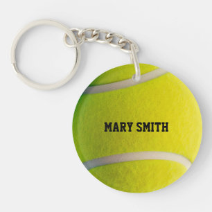 Tennisball mit Namen Schlüsselanhänger