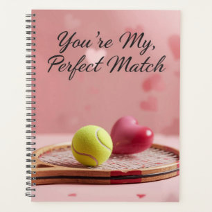 Tennisball mit rotem Herz  Planer
