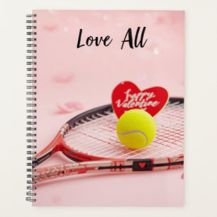Tennisball mit rotem Herz  Planer