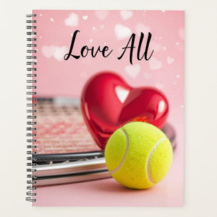 Tennisball mit rotem Herzen Planer