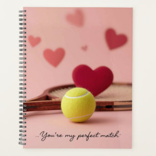 Tennisball mit rotem Herzen  Planer