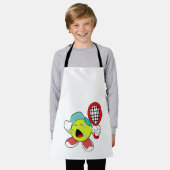 Tennisball mit Tennisschläger Schürze (Getragen)