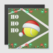 Tennisball mit Weihnachtsfeiertag in der Weihnacht Magnetkarte (Vorne/Hinten)