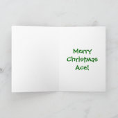 Tennisball mit Weihnachtskarte der Weihnachtsmannm Feiertagskarte (Innenseite)