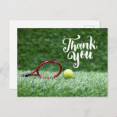 Tennisball mit Wort danke Karte (Vorne/Hinten)