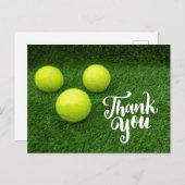 Tennisball mit Wort danke Karte (Vorne/Hinten)