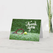 Tennisball mit Wort danke Karte (Vorderseite)