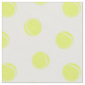 Tennisball-Muster auf Weiß Stoff (Nahaufnahme)