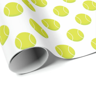 Tennisball-Muster irgendeine Hintergrund-Farbe Geschenkpapier