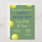 Tennisball-Party Einladung (Vorderseite)