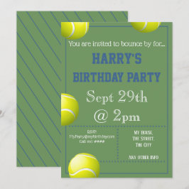Tennisball-Party Einladung