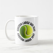 Tennisball Personalisierter Text 11 oz. Kaffeetasse (Links)