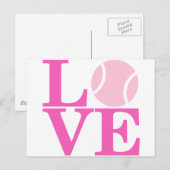 Tennisball Postkarte (Vorne/Hinten)