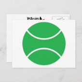 Tennisball. Postkarte (Vorne/Hinten)
