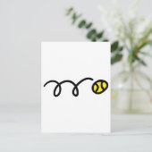 Tennisball Postkarte (Stehend Vorderseite)