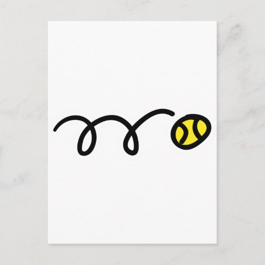 Tennisball Postkarte (Vorderseite)