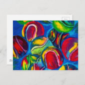 Tennisball Postkarte (Vorne/Hinten)