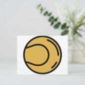 Tennisball Postkarte (Stehend Vorderseite)